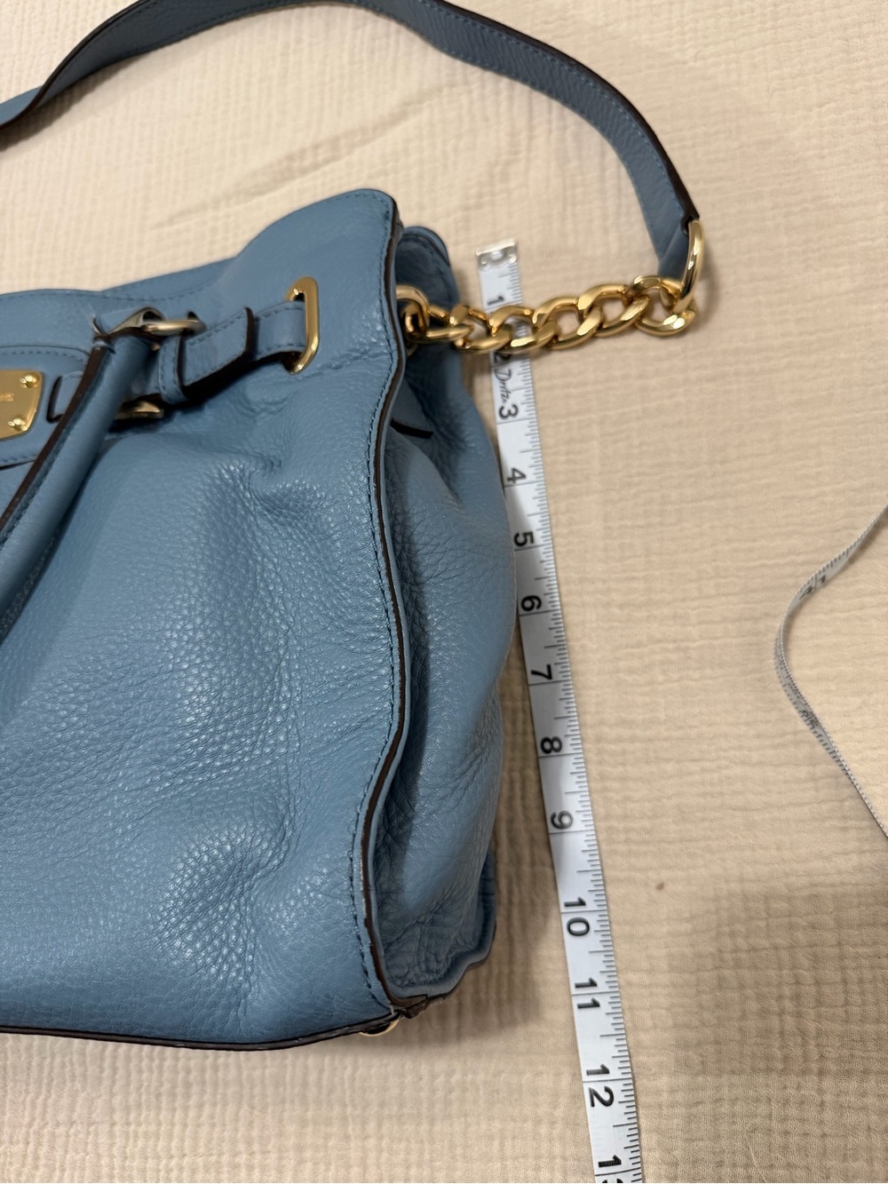 Michael Kors Blue Leather Satchel - Picture 6 of 6